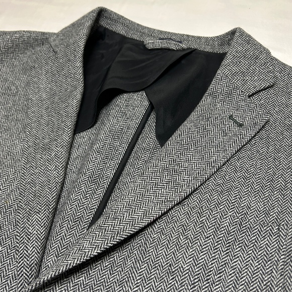 Vineyard Vines Mens 46R Merino Wool Gray Herring Blazer Sport Coat - Picture 3 of 14